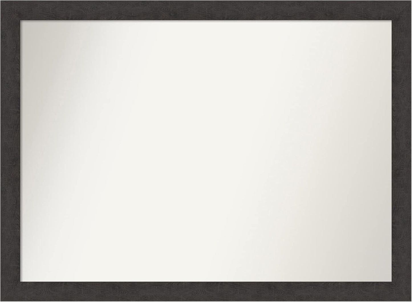 Amanti Art Brown Bathroom Mirror for Over Sink, 33x44 Rustic Plank Espresso Rectangle Vanity Mirror, X-Large Country Rustic Frame, Hangs Horizonally and Vertically, Bathroom Wall Decor, Non-Beveled