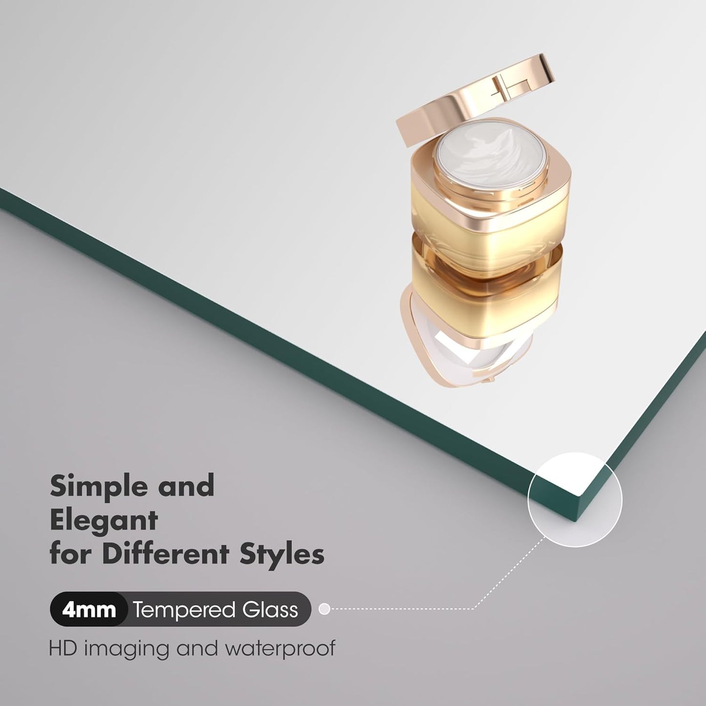 Hasipu 2-Pack 32" x 24" Bathroom Mirror, Mirrors for Sink, Frameless Mirror, Rectangle Mirror for Bathroom, Modern, Horizontal or Vertical