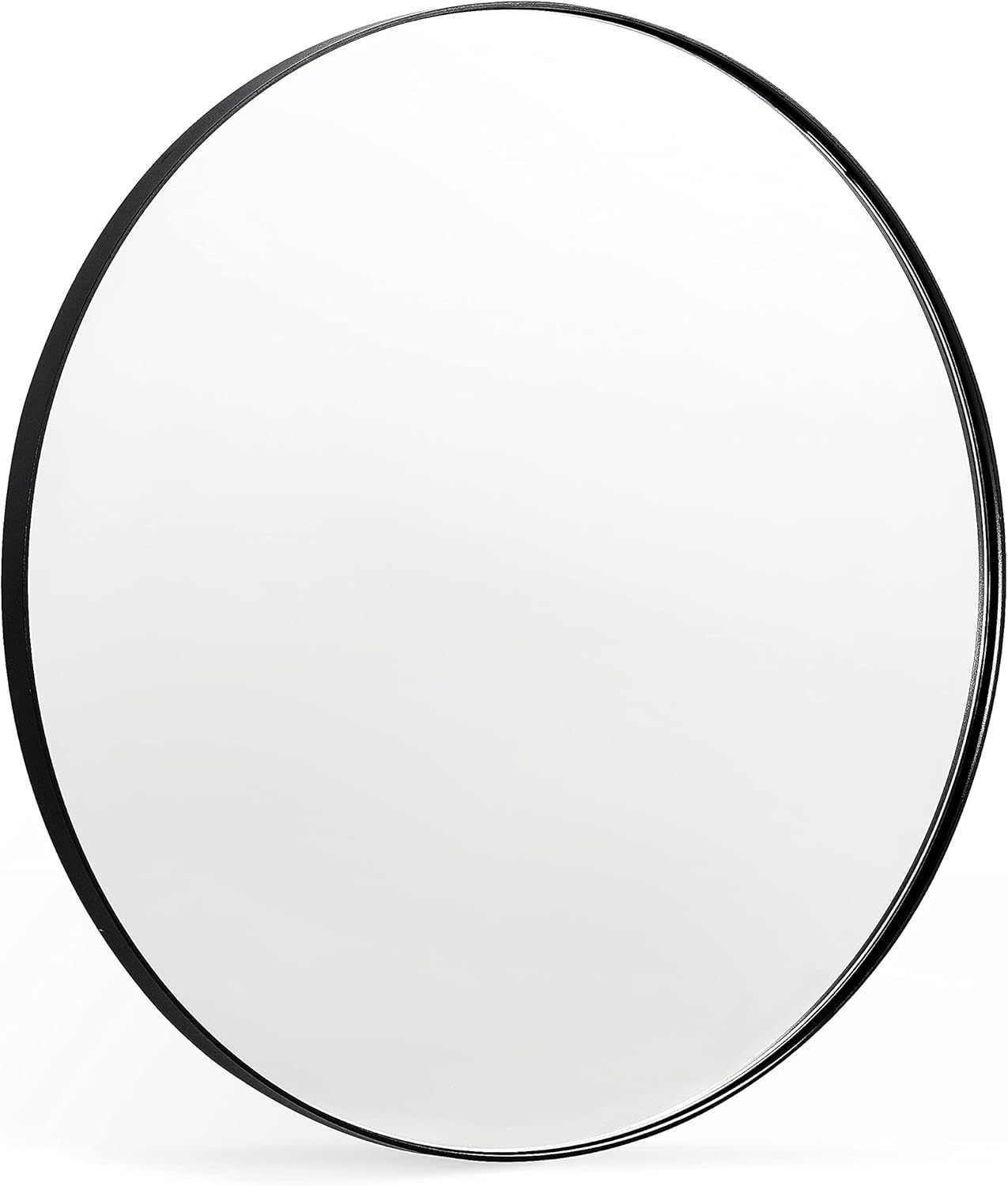 Black Round Mirror, 30 Inch Round Bathroom Mirror with Metal Frame Circle Mirrors for Wall, Bedroom, Vanity, Living Room, Entryway, Washrooms, Home Decor