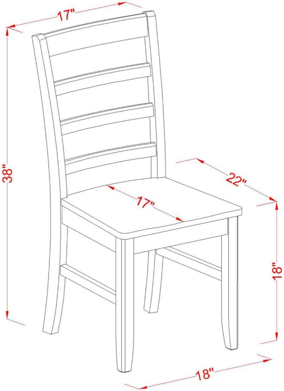 East West Furniture SUPF5-BCH-W 5 Piece Dining Set Includes a Round Dining Table with Dropleaf & Shelves and 4 Kitchen Chairs, 42x42 Inch, Black & Cherry