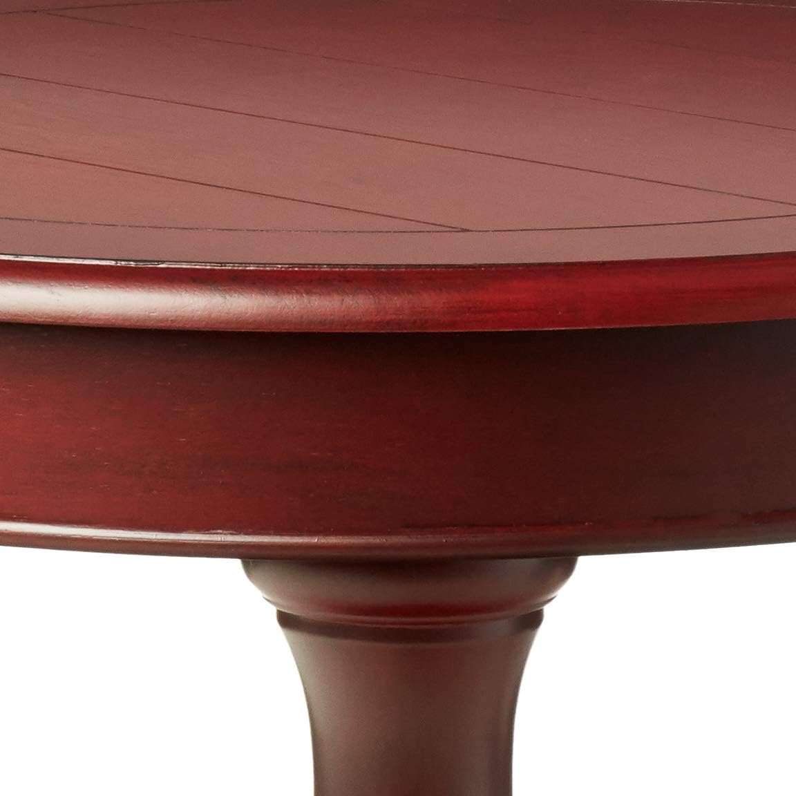INSPIRED by Bassett OSP Home Furnishings Avalon Hand Painted Round Accent Table with Traditional Accents, Vintage Wine
