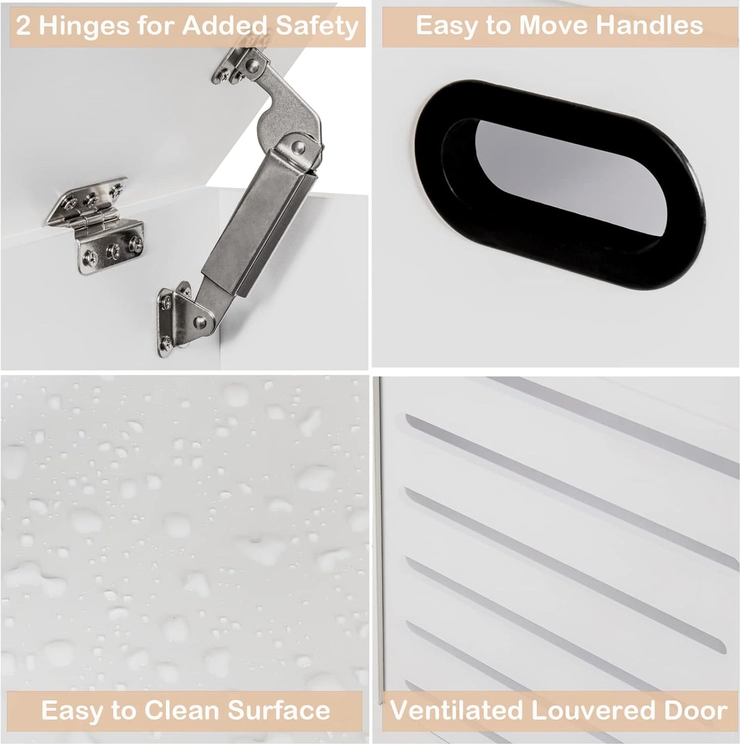 DINZI LVJ Storage Chest, Flip-top Wooden Toy Box Organizer with 2 Safety Hinges, Entryway Shoe Bench, Good Ventilation, Storage Bench for Living Room, Bedroom, Easy Assembly, White