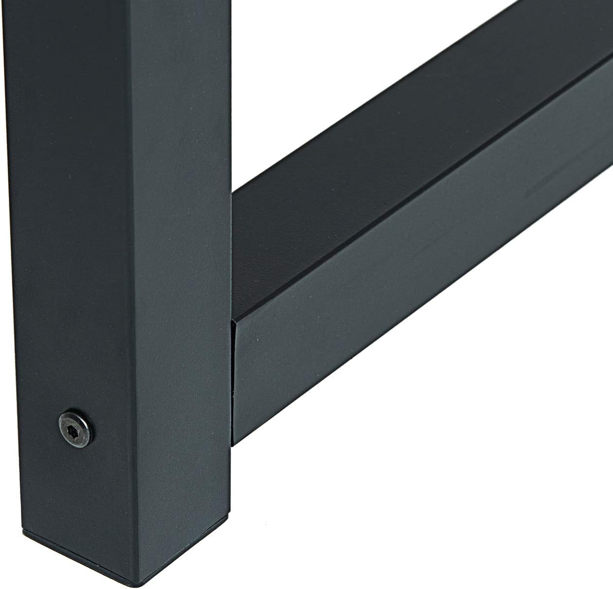 Decoholic 63 Inch Computer Desk, Home & Office PC Laptop Study Writing Table Workstation with Leg Bars, Modern Simple Industrial Style, Rustic Brown