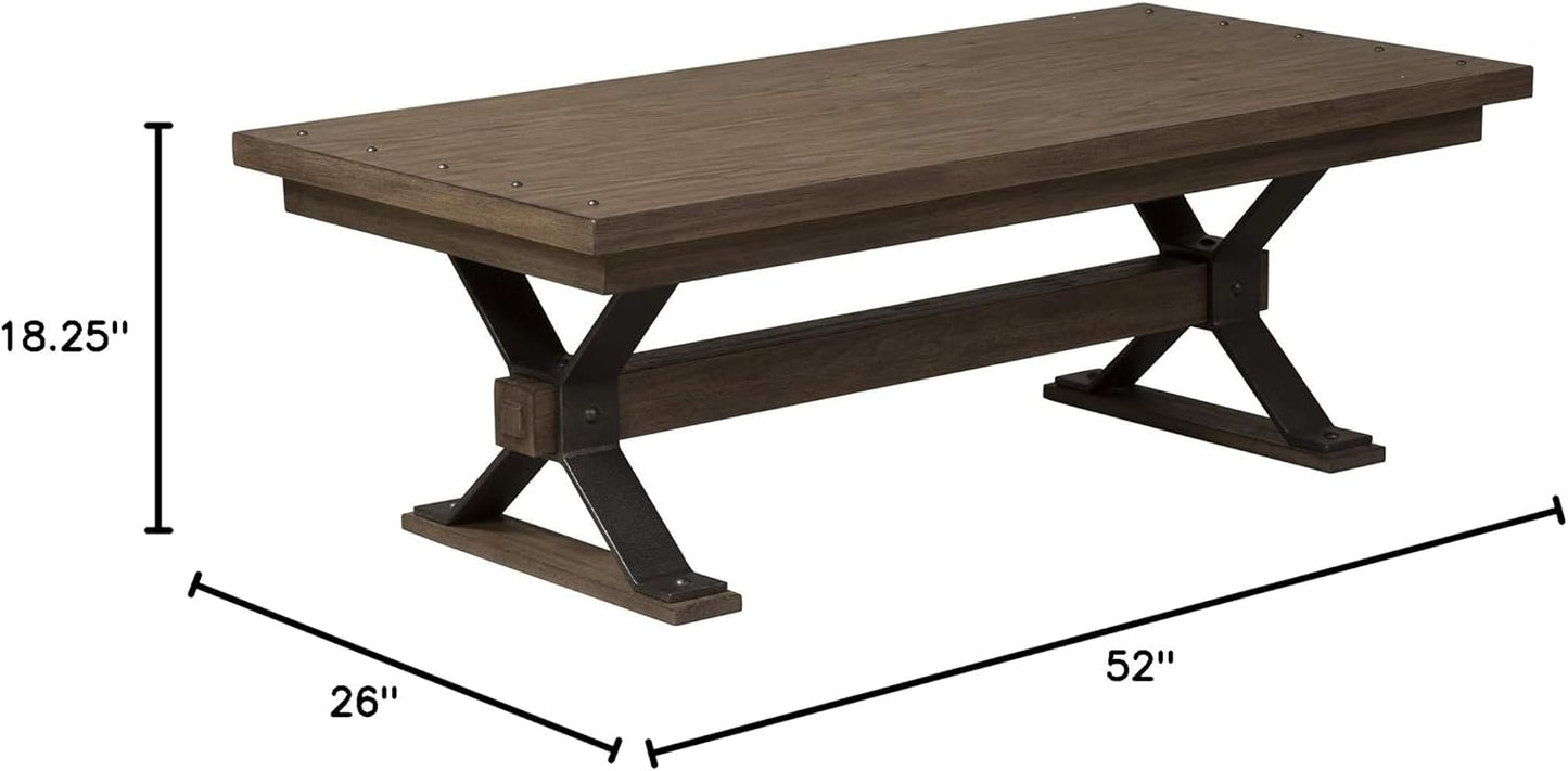 Liberty Furniture Industries Sonoma Road Rectangular Cocktail Table, W52 x D26 x H18, Light Brown