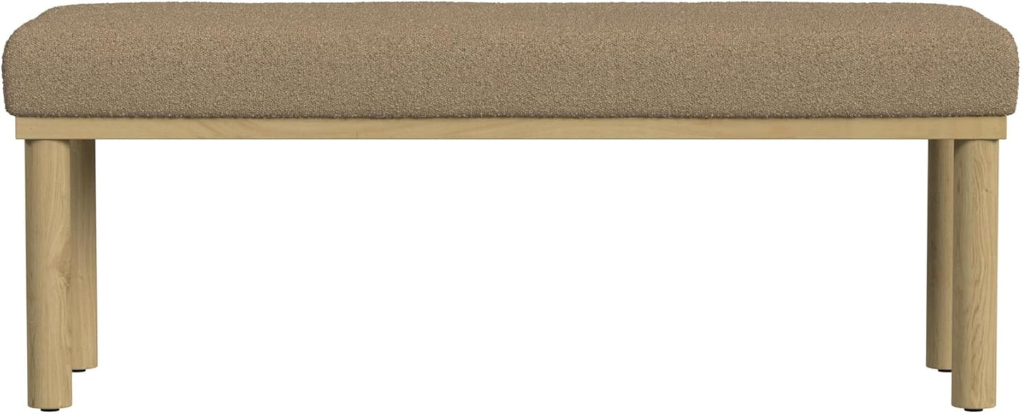 HomePop Oslo Decorative Bench - Brown Boucle