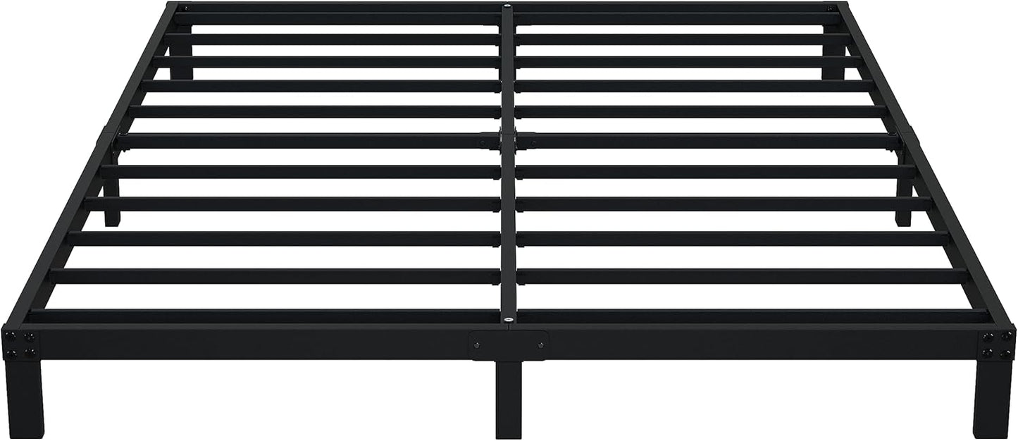 7 Inch King Bed Frame No Box Spring Need, Low Profile Metal Platform King Size Bed Frame, Heavy Duty Support Bedframes King, Easy Assembly