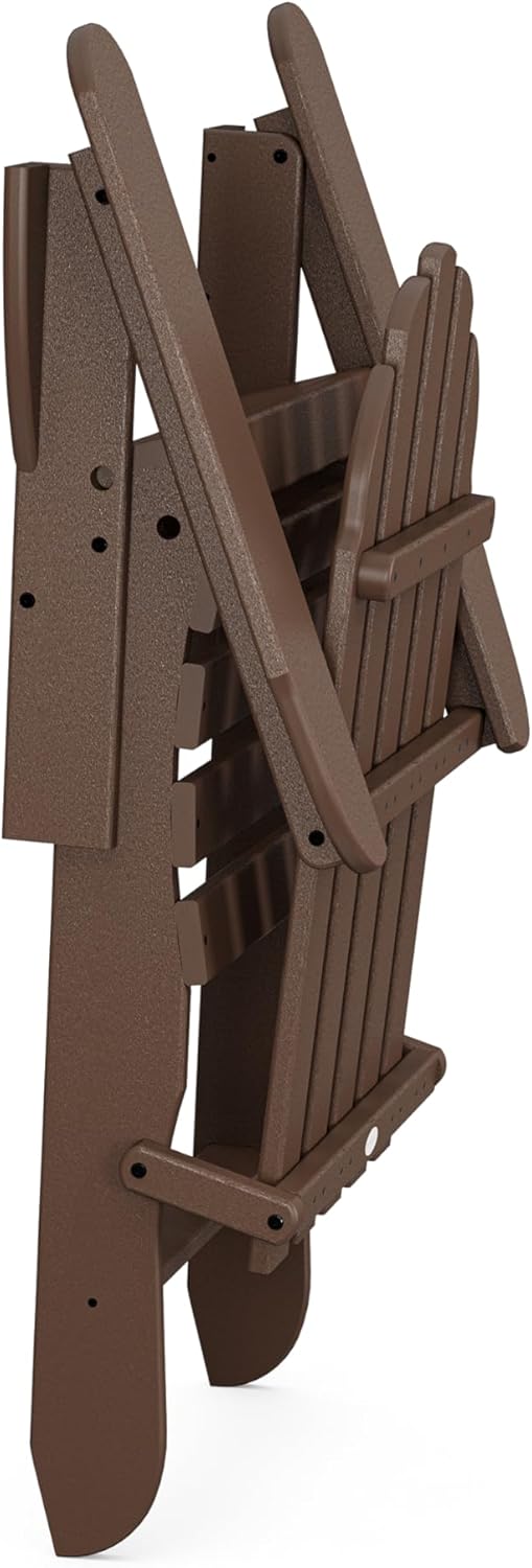 POLYWOOD AD5030MA Classic Folding Adirondack Chair, 35.00" x 29" x 35.00", Mahogany