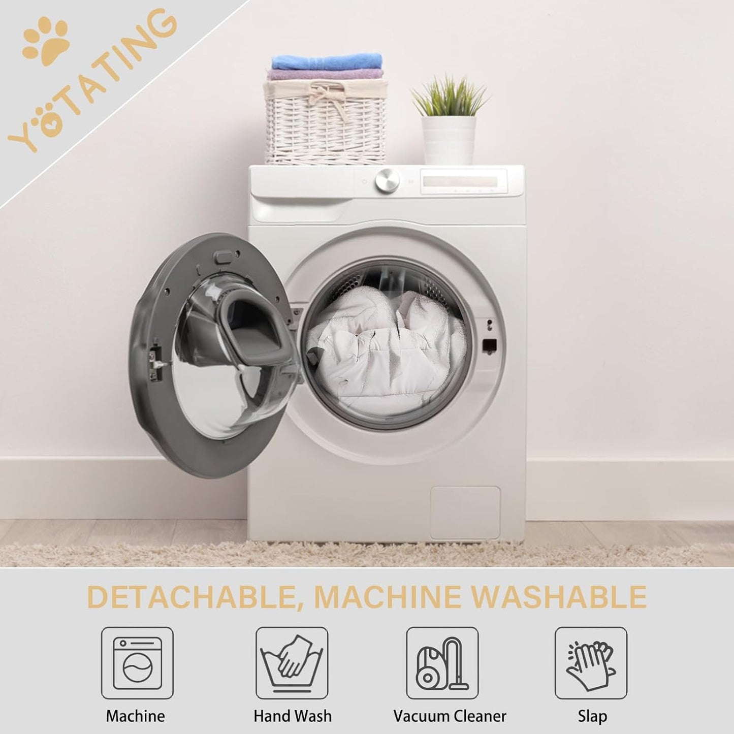 Lazy Chair with Ottoman, Comfy Reading Lounge Chair with Footstool & Throw Pillow Modern with Armrests & Side Pocket for Living Room, Bedroom, Dorm Room, Beige