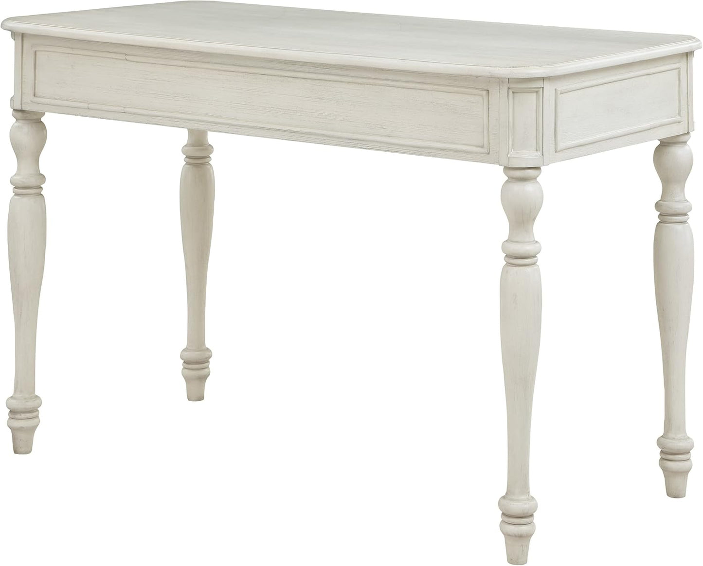 OSP Home Furnishings Country Meadows 48 Inch Writing Desk with Drawer, Antique White