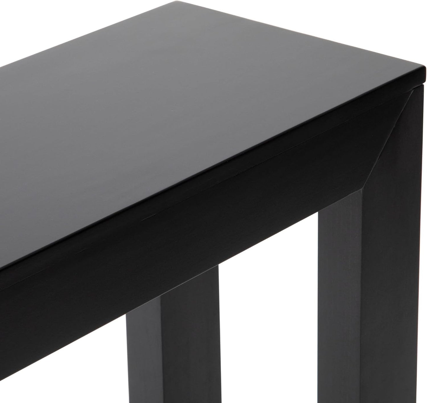 Plank+Beam Modern Solid Wood Console Table, 56 Inch, Sofa Table, Narrow Entryway Table for Hallway, Behind The Couch, Living Room, Foyer, Easy Assembly, Black