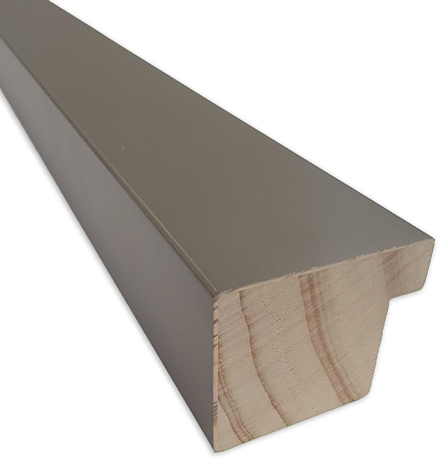 Amanti Art Grey Wall Mirror 27x39 Edwin Clay Grey Rectangle Bathroom Mirror for Wall Decor Living Room, Large Casual Wood Frame, Hangs Horizonally and Vertically, Bathroom Decor, Beveled Edge from WI