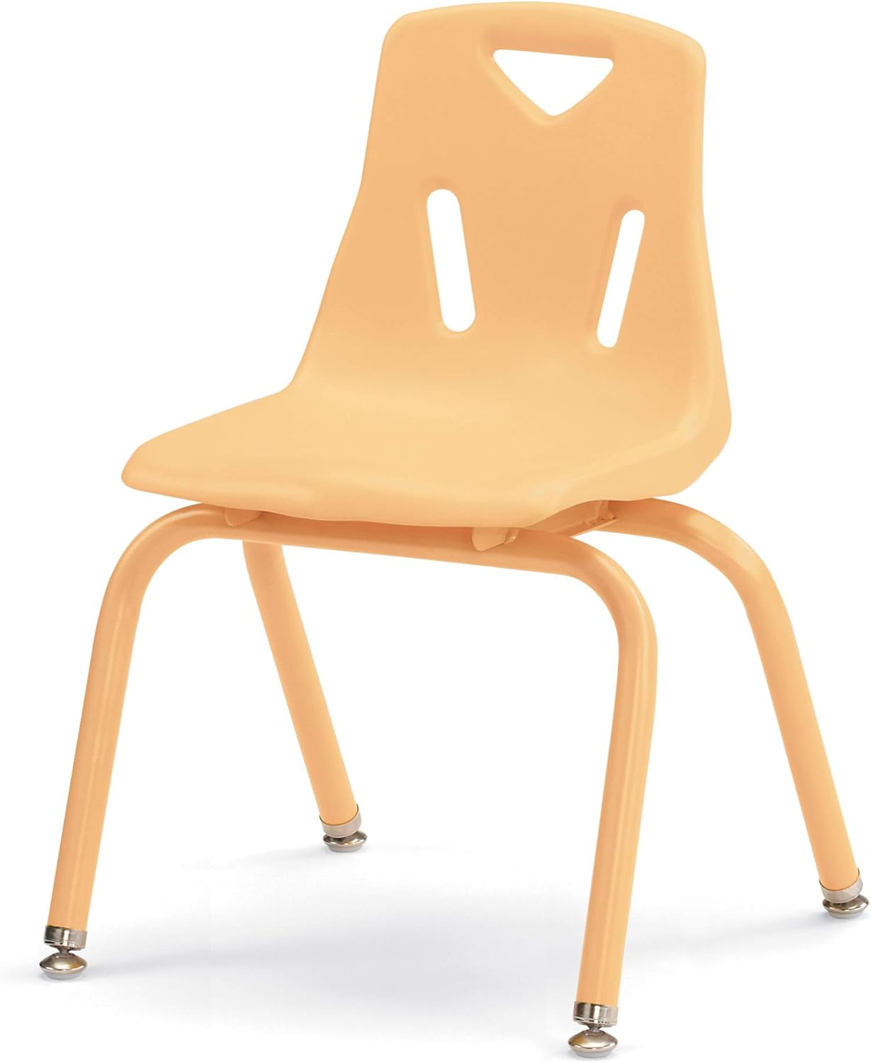 Berries Jonti-Craft 8124JC6251 Stacking Chairs with Powder-Coated Legs, 14" Height, Camel, Pack of 6