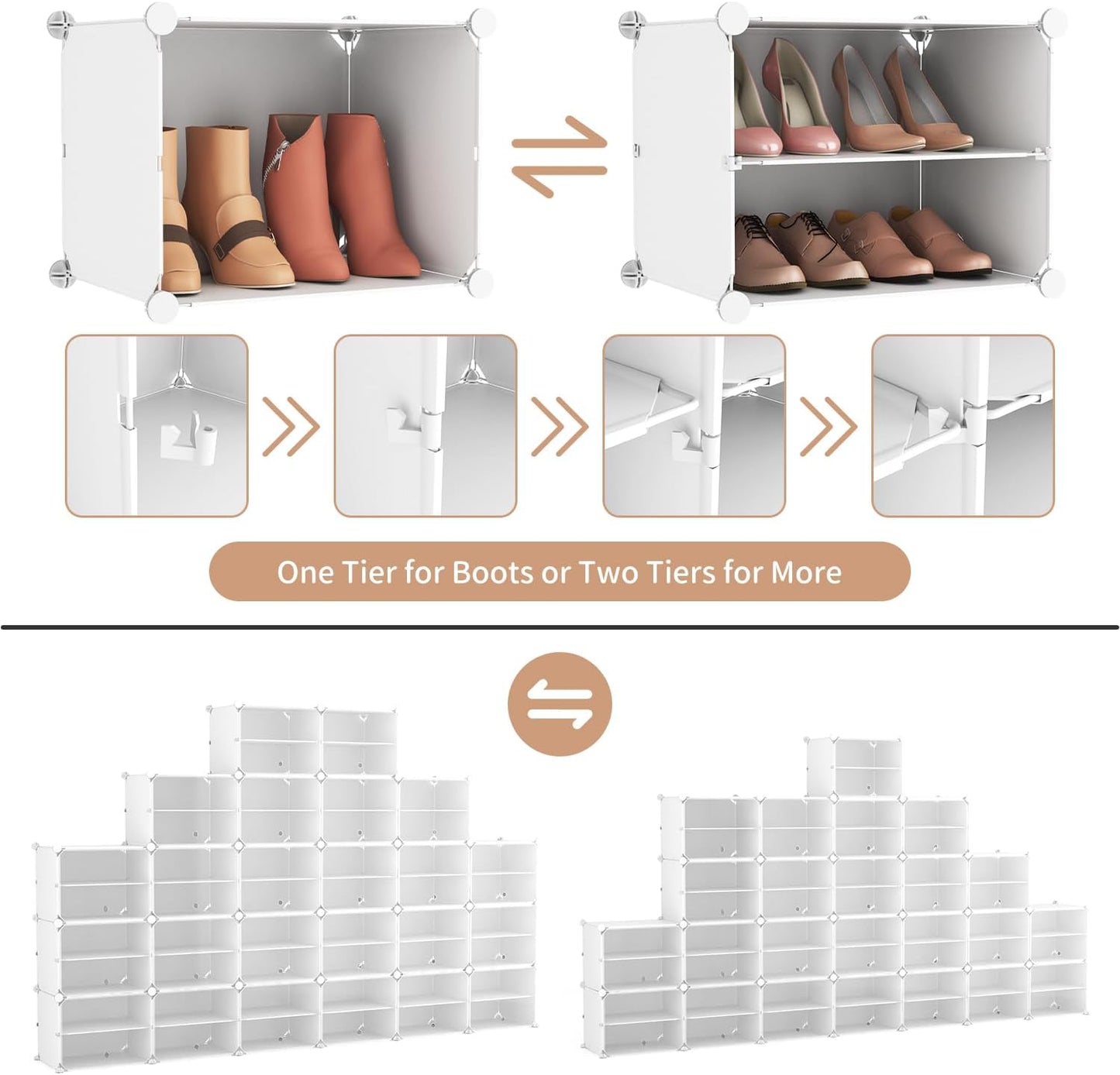 ROJASOP Shoe Storage Cabinet, 12-Tier Shoe Organizer 96 Pairs Extra Large Plastic Shoe Rack with Covers Portable Shoe Rack Organizer with Doors Big Shoe Rack for Closet Entryway Bedroom