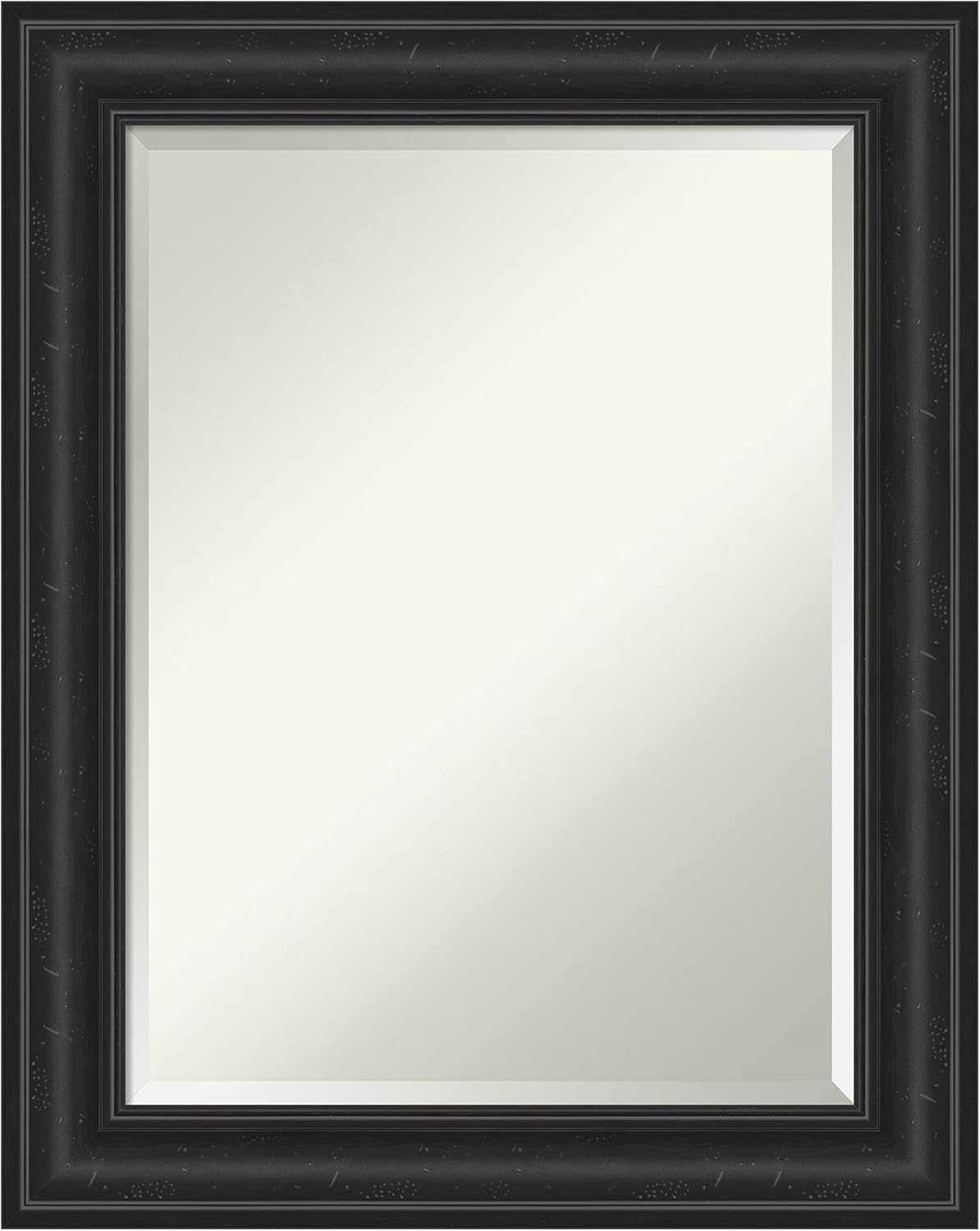 Amanti Art Black Bathroom Mirror for Over Sink, 30x24 Shipwreck Black Rectangle Vanity Mirror, Medium Rustic Farmhouse Frame, Hangs Horizonally and Vertically, Bathroom Wall Decor, Beveled Edge