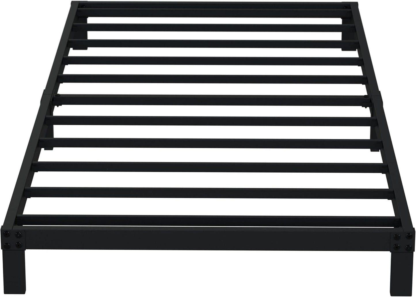EMODA 6 Inch Twin XL Bed Frames No Box Spring Needed, Heavy Duty XL Twin Metal Platform Bed Frame, Noise Free, Easy Assembly, Black