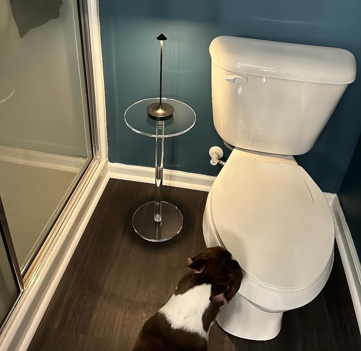 Acrylic Side Table, Acrylic Small Table, Minimalist Side Table for Living Room, Bedroom, Bathroom, Hallway, Balcony