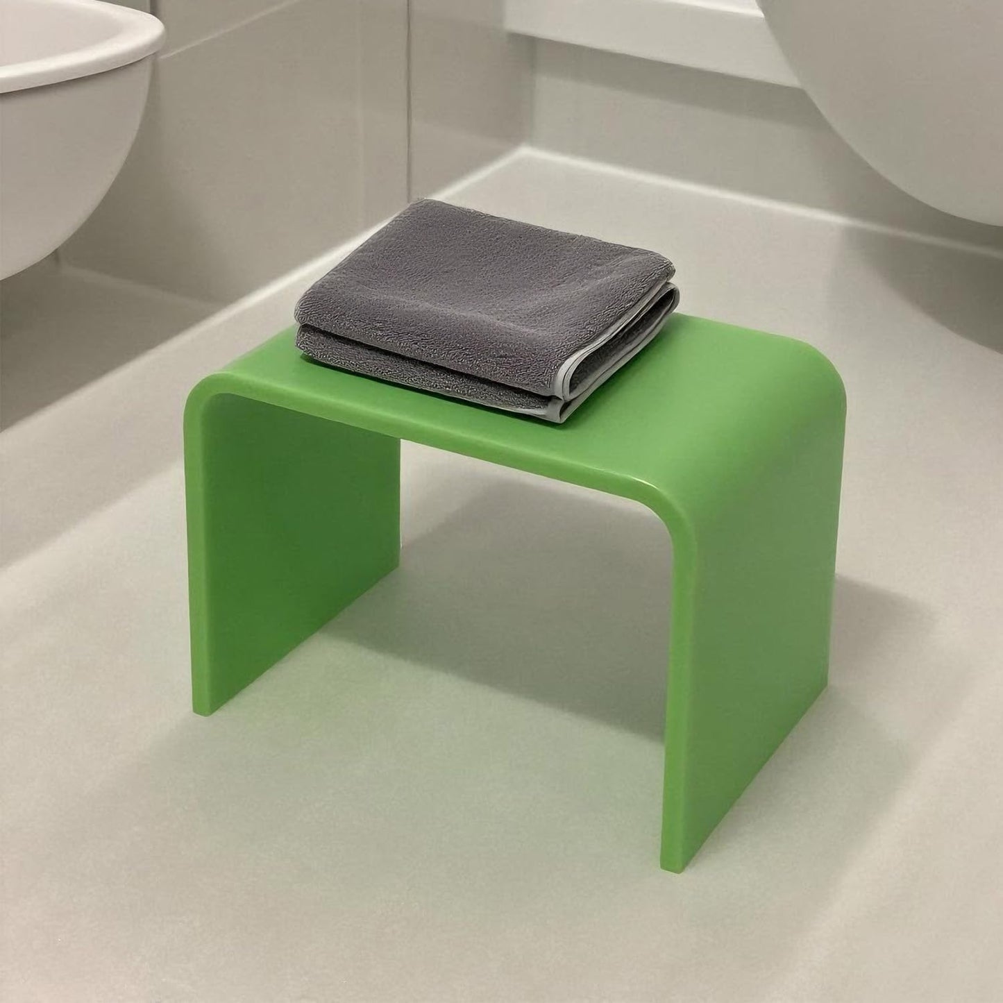 Acrylic Kids' Step Stool – Small Footstool for Bathroom, Kitchen/Bedroom, 12.5”x9.7”x9”, Holds 200lbs, Multi-Use as Toilet Stool, Shower/Water-Resistant Stool, Seating and Placing Items