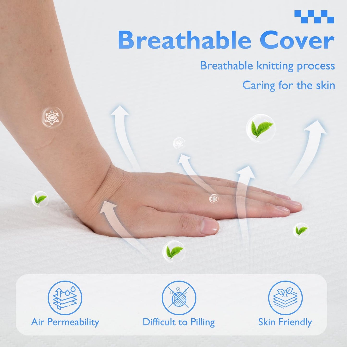 FDW | 5 Inch California King Mattress | Medium Firm | Gel Memory Foam Mattress | White | Bed in a Box, CertiPUR-US Certified | Pressure Relief, Cooling Ventilated Foam | Washable Removable Cover