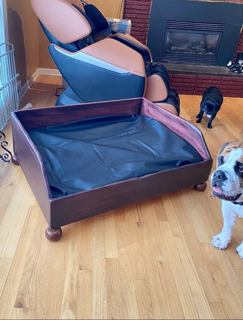 Set of 4 Unfinished Bun Feet Furniture feet 2inches Solid Short Hardwood Round Ottoman Couch Sofa Legs Cabinet Ottoman DIY Wood Furniture Legs