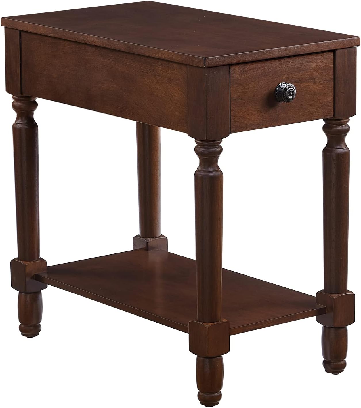 Ball & Cast Wood End Tables, 13" W, Dark Brown-Open