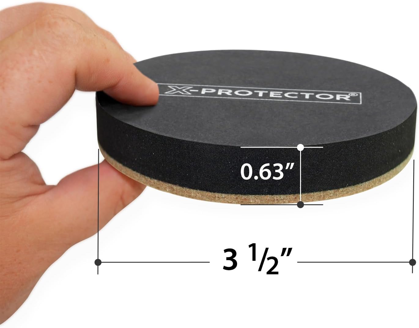 Felt Furniture Sliders Hardwood Floors X-PROTECTOR – 16 PCS 3 1/2" Furniture Sliders – Heavy Duty Felt Sliders Hard Surfaces – Move Your Furniture Easily & Safely!