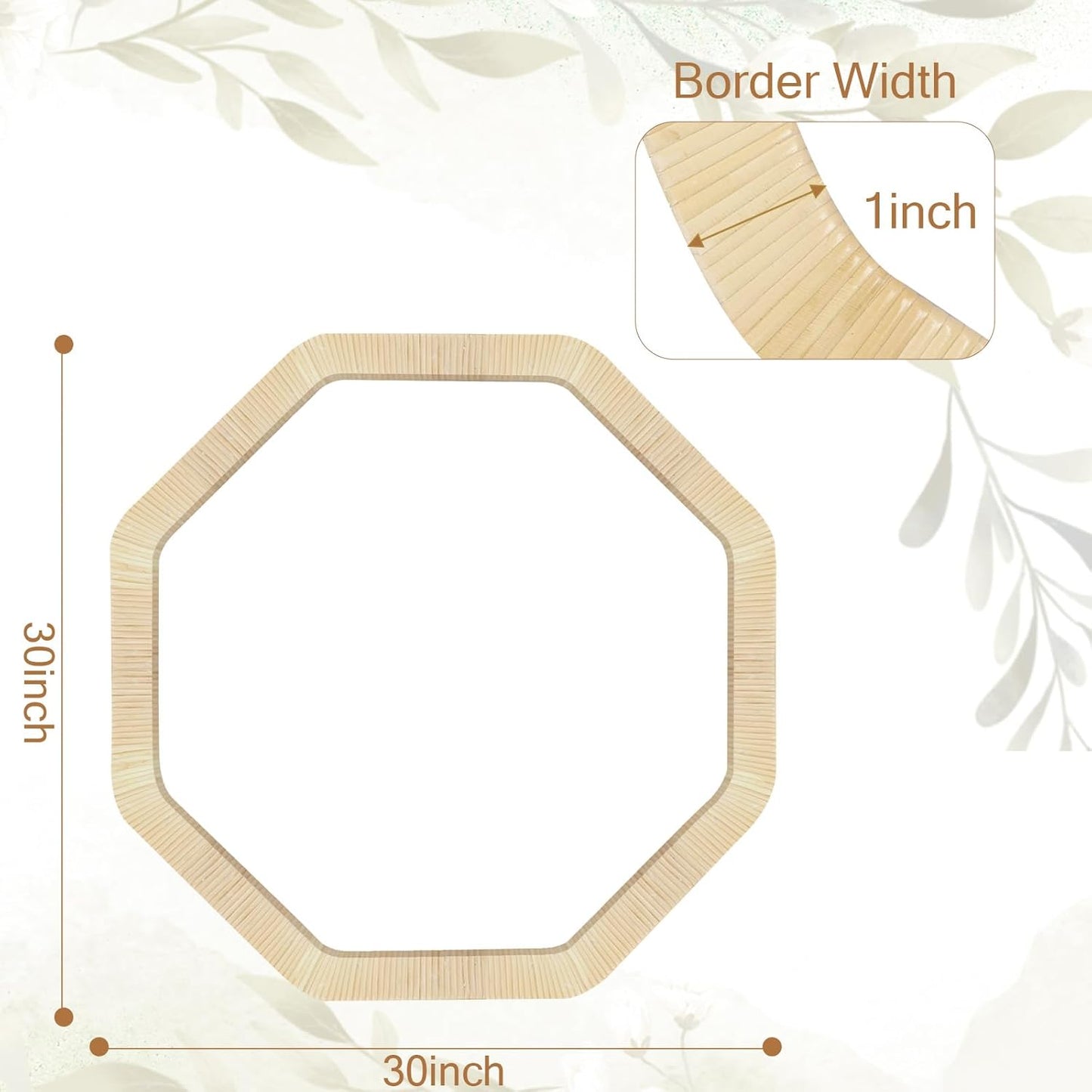 ULIKE Rattan Mirror for Wall, Bathroom 30 Inch Rustic Farmhouse Wall Decor with Handmade Wicker Frame, Boho Woven Mirror for Nursery Bedroom Living Room Entryway