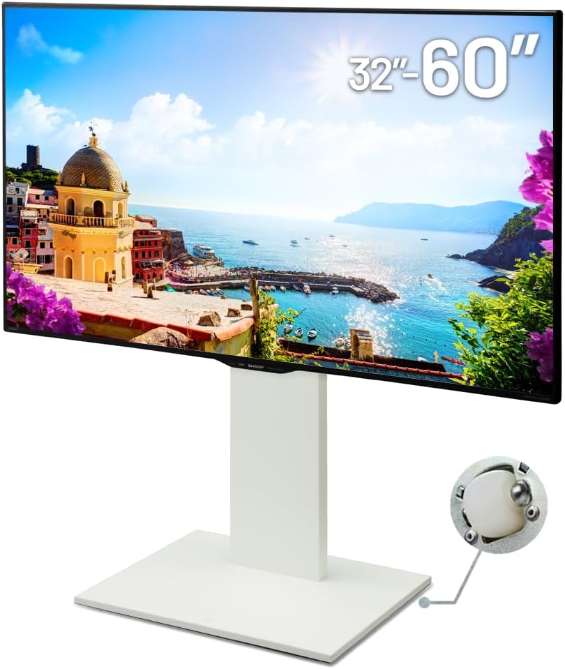 WALL V2 Caster Low Type | Minimalist Rolling TV Stand for 32–60 Inch | Satin White | Portable, Space Saving, Height Adjustable, No Drill | for Living Room and Bedroom | Japanese Design & Engineering