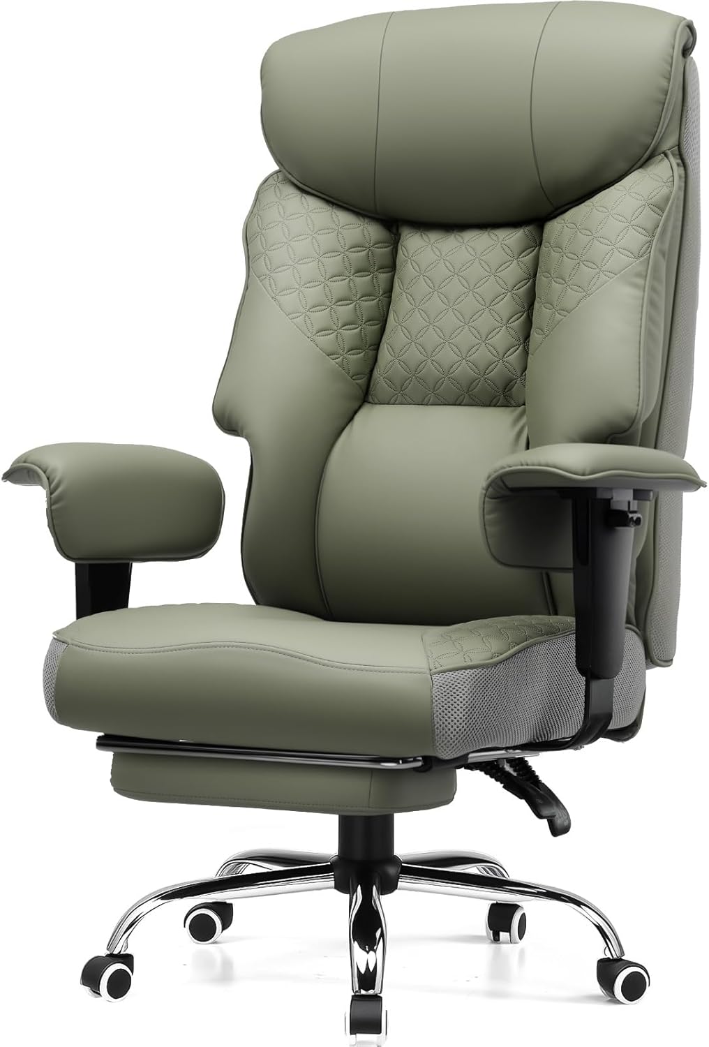 GTRACING Big and Tall Office Chair 400LBS Wide Ergonomic Gaming Chair with Deluxe Embossing Designed Leather with Foot Rest,150°Reclining Adjustable Soft Armrests Pocket Spring Back Support and Pillow