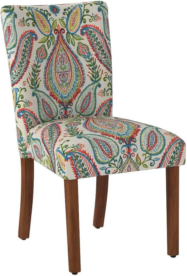 HomePop Parsons Classic Upholstered Accent Dining Chair, Set of 2, Colorful Paisley