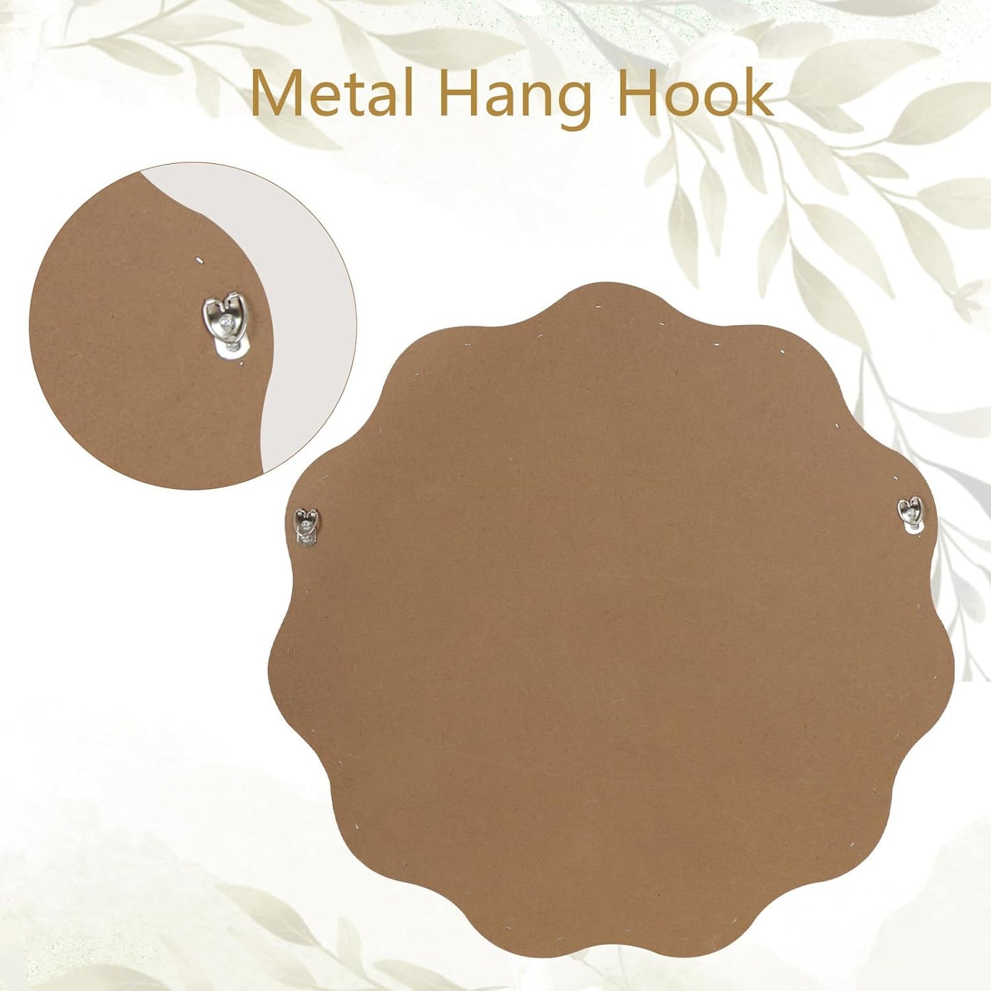 ULIKE Rattan Mirror for Wall, Bathroom 30 Inch Rustic Farmhouse Wall Decor with Handmade Wicker Frame, Boho Woven Mirror for Nursery Bedroom Living Room Entryway