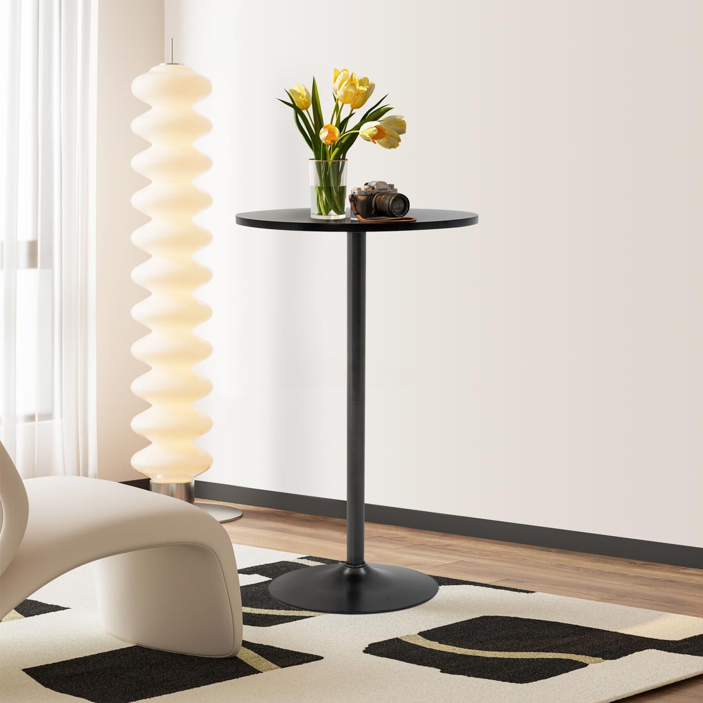 FDW Pub Table 40 Inch Height Cocktail Table Round Bistro Bar Table for Home and Kitchen Dining