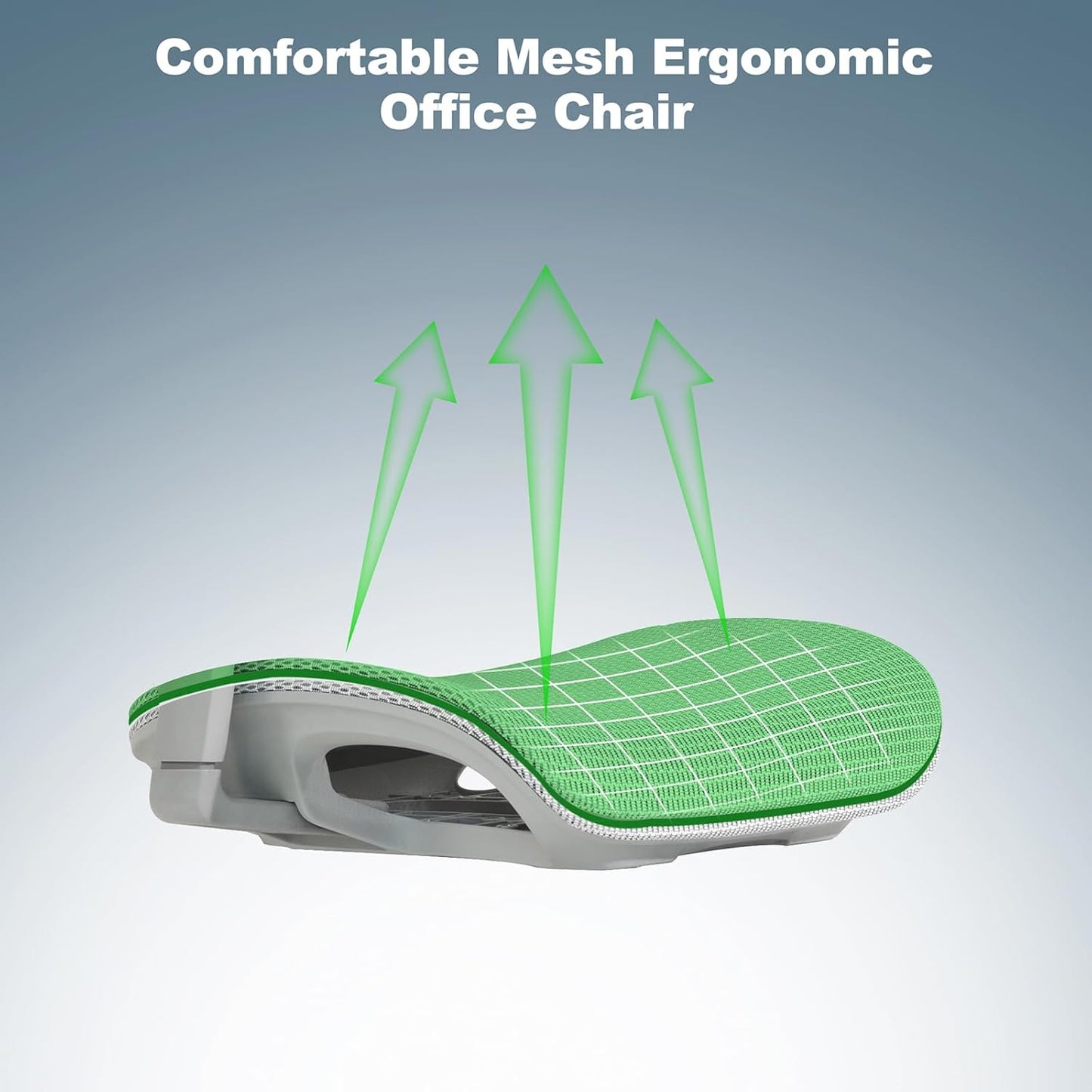 Ergonomic Mesh Office & Gaming Chair | 3D Lumbar Support, 6D Adjustable Armrests, Retractable Footrest | SGS Class 4 Certified | High Back Desk Chair for Home Office, Supports 400lbs