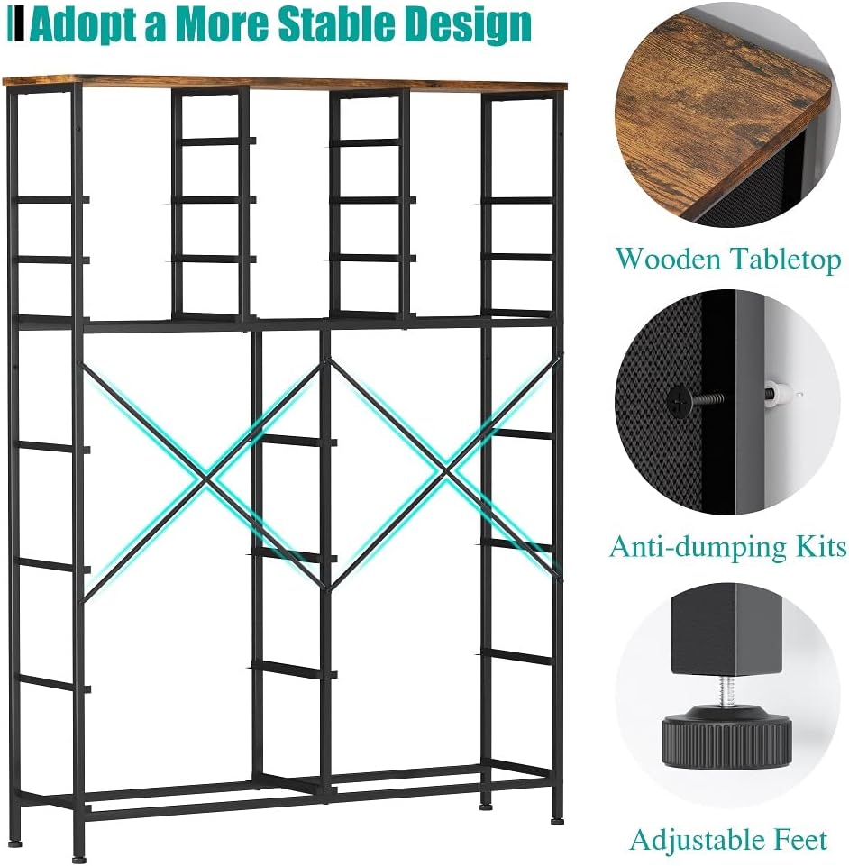 Dresser for Bedroom with 18 Drawers, Tall Fabric Storage Dresser, Chest of Drawers for Closet, Nursery, Bedside, Living Room, Laundry, Entryway, Hallway (Pattern)