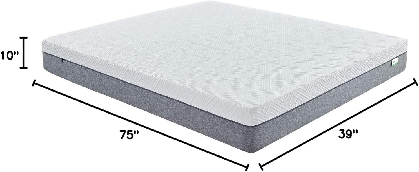 Novilla Twin Mattress, 10 Inch Gel Memory Foam Twin Size Mattress for Cool Night & Pressure Relief, Medium Plush Mattresses, Bliss