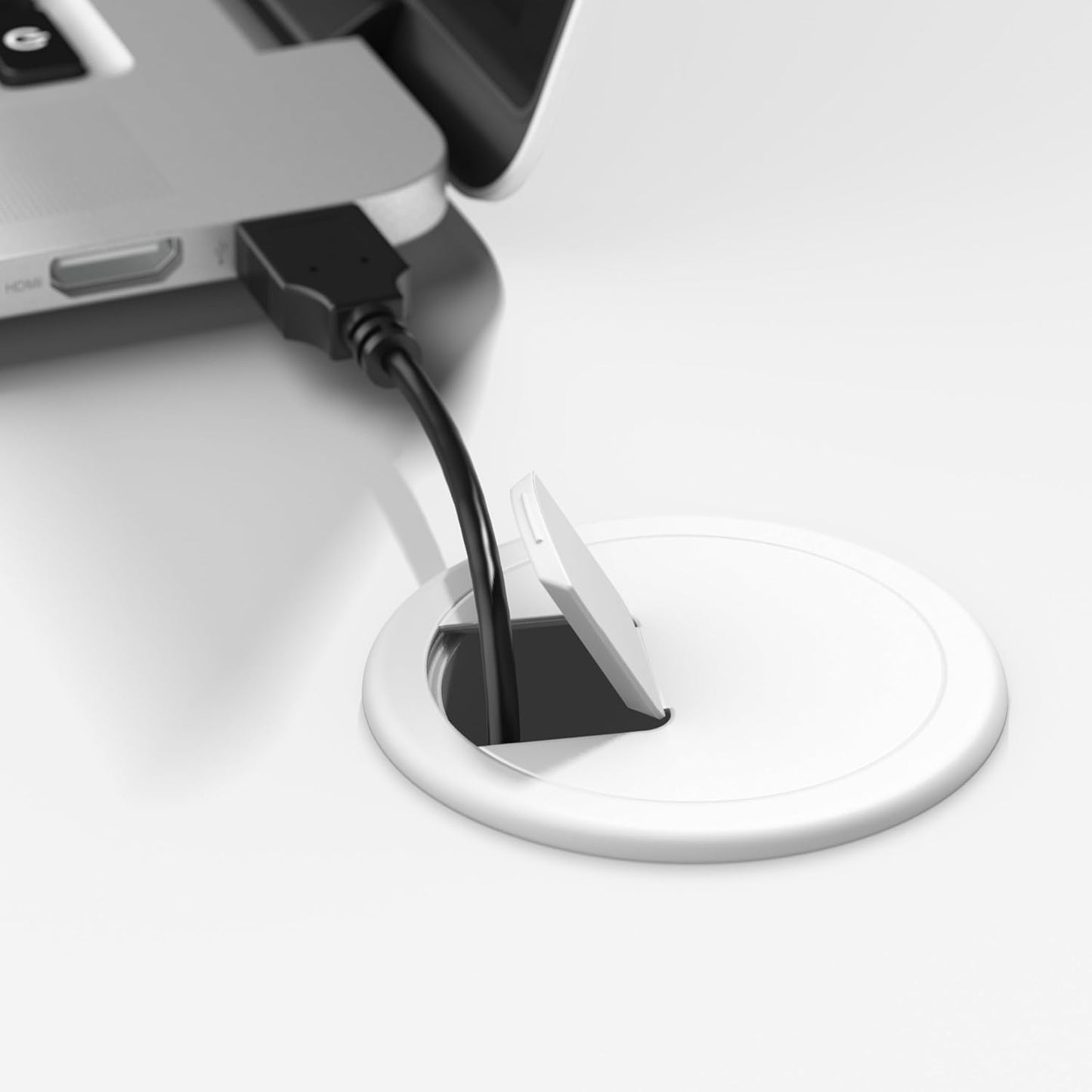 Bush Furniture Somerset 54W Office Desk with Drawer and Storage Cabinet in White | Computer Table for Home Workstation for Workspace