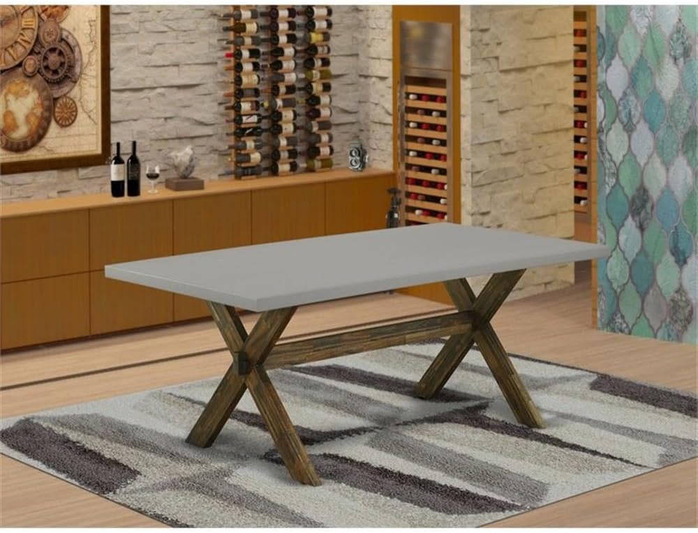 East West Furniture XT797 X-Style Kitchen Dining Table - a Rectangle Wooden Table Top with Stylish Legs, 40x72 Inch, Multi-Color