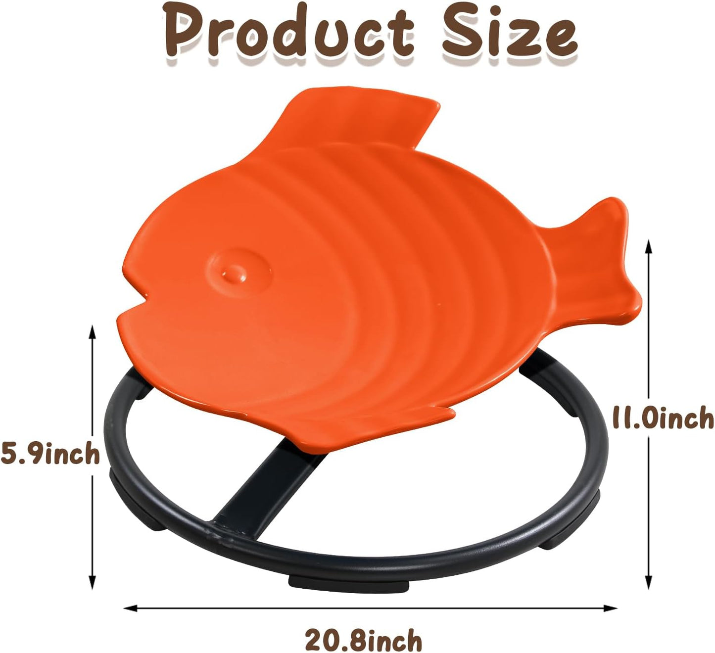 Autism Sensory Spinning Swivel Chair for Autistic Kids, 360° Spin Seat Toy for Children with Autism & ADHD, Sit and Spin Sensory Chair for Balance and Motion Training, Sensory Toys for Kids (Orange)