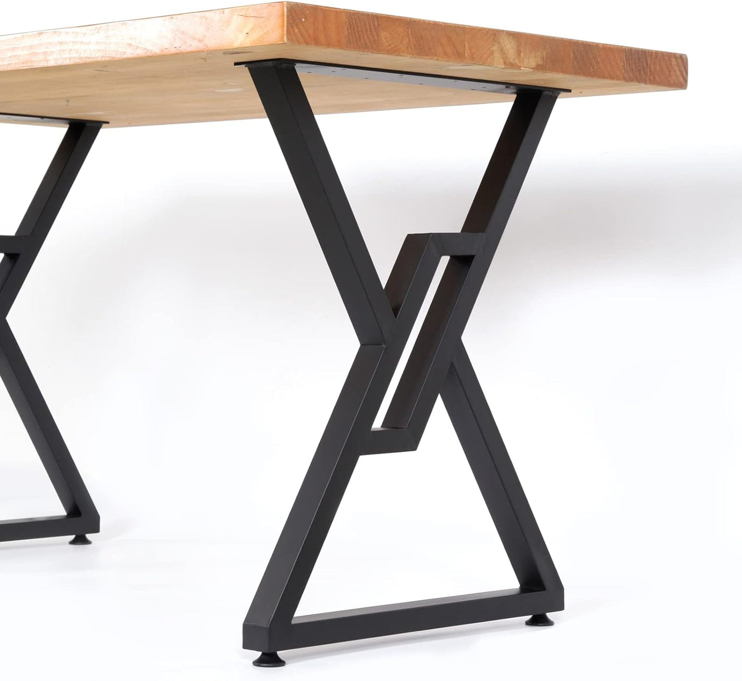 SSS Furniture Metal Table Legs 2 Pack Heavy Duty Furniture Legs 28”Height 20”Wide Rustic Decory Square Tube Iron Desk Legs Office Table Legs Industrial Country Style Metal Dining Legs