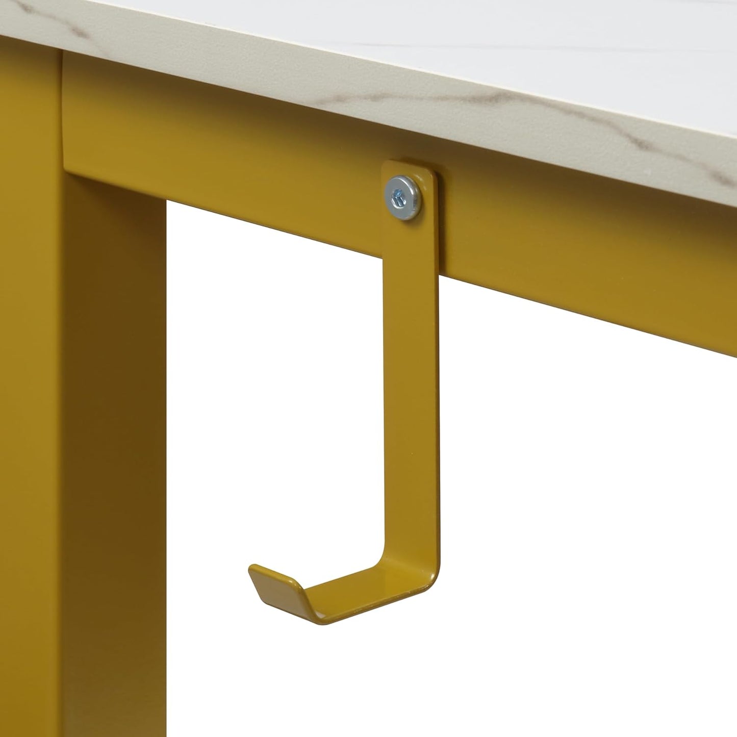 Finnhomy Bar Table Set, 47" Pub Table High Top Table, Rectangular Bar Height Table, Bar Table with Stools, Kitchen Table Set for 2, Industrial Breakfast for Kitchen, Living Room, Gold