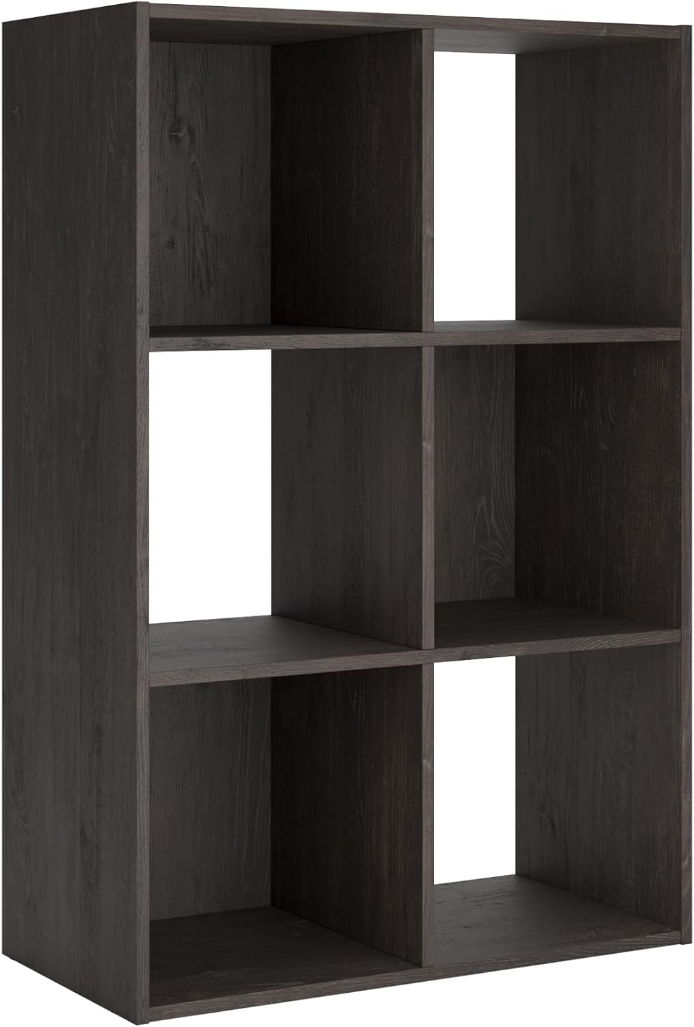 Signature Design by Ashley Piperton 6 Cube Storage Organizer or Bookcase, Charcoal