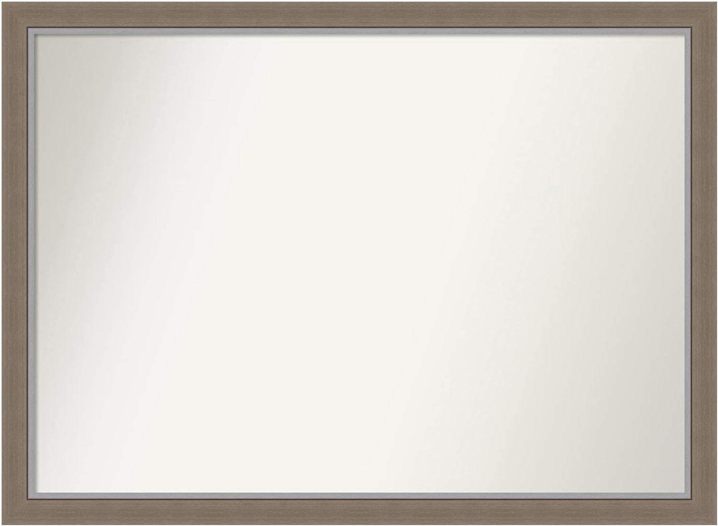 Amanti Art Black Bathroom Mirror for Over Sink, 29x40 Eva Black Silver Thin Rectangle Vanity Mirror, X-Large Modern Frame, Hangs Horizonally and Vertically, Bathroom Wall Decor, Non-Beveled Edge