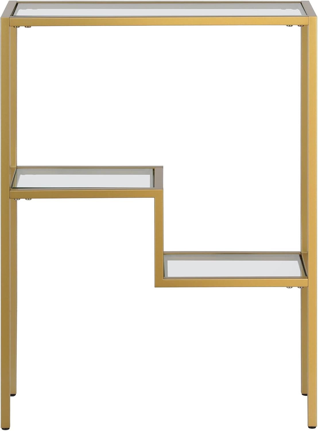 Henn&Hart 22" Wide Rectangular Console Table in Brass, Entryway Table, Accent Table for Living Room, Hallway