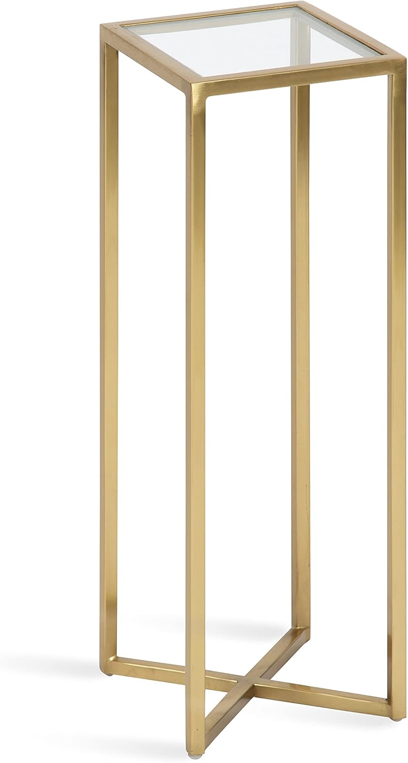 Kate and Laurel Jaspur Modern Drink Table, Gold, Decorative Glam Accent Table for Display and Storage