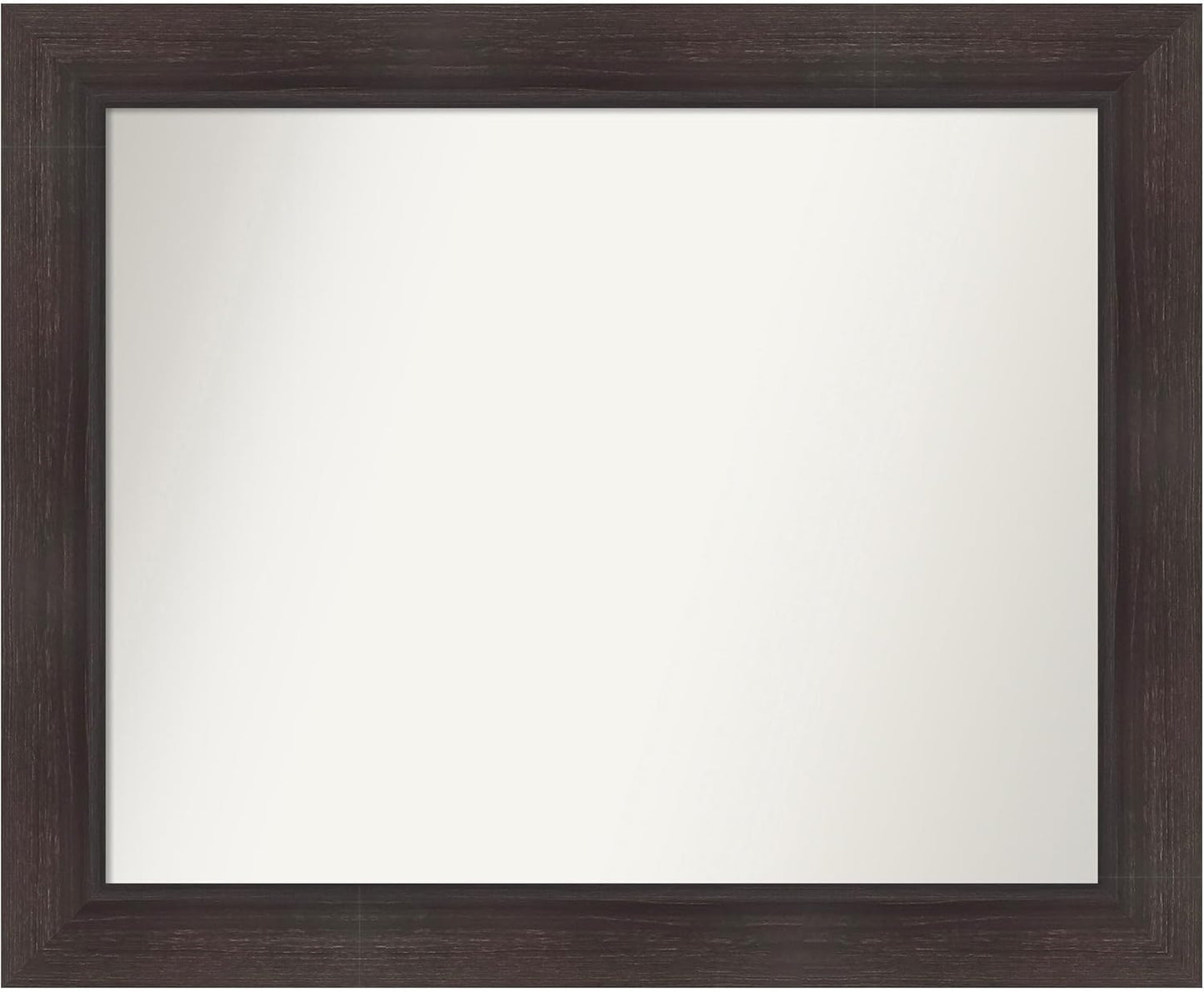 Amanti Art Brown Bathroom Mirror for Over Sink, 28x34 Sloped Espresso Rectangle Vanity Mirror, Large Modern Contemporary Frame, Hangs Horizonally and Vertically, Bathroom Wall Decor, Non-Beveled Edge