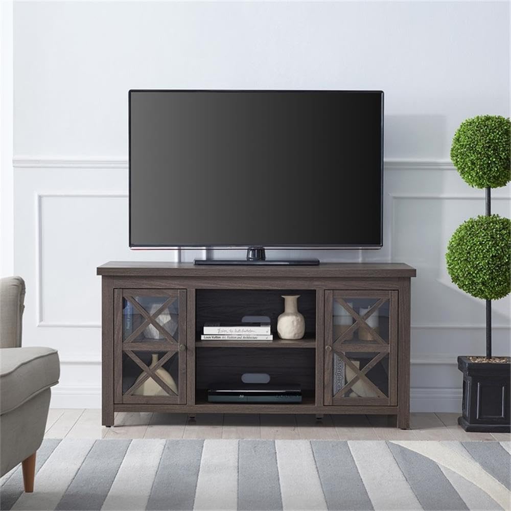 Henn&Hart Rectangular TV Stand for TV's up to 55" in Alder Brown, TV Stands for the Living Room