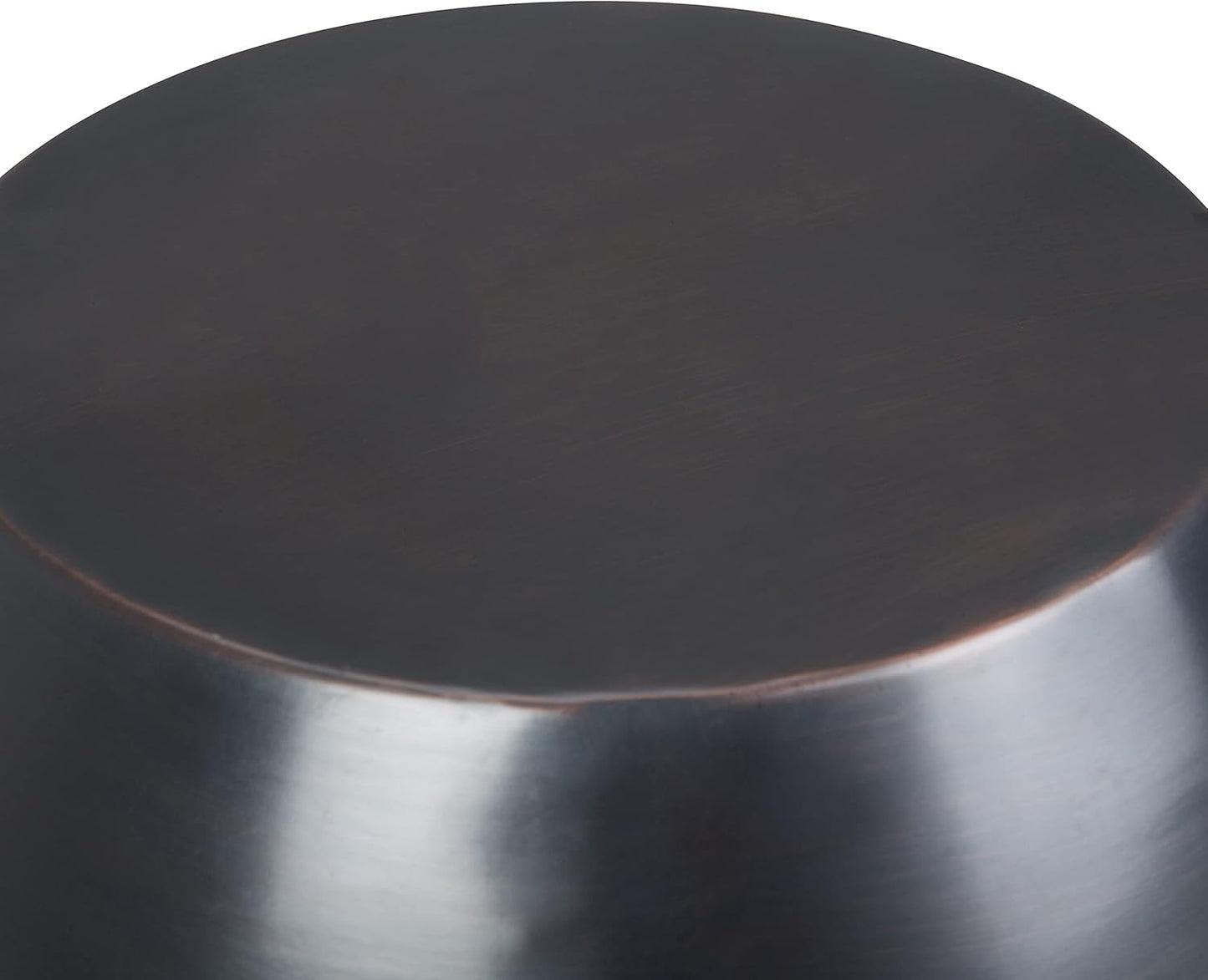 SIMPLIHOME Flanigan Industrial 16 inch Wide Metal Accent Side Table in Antique Copper, Fully Assembled for the Living Room and Bedroom