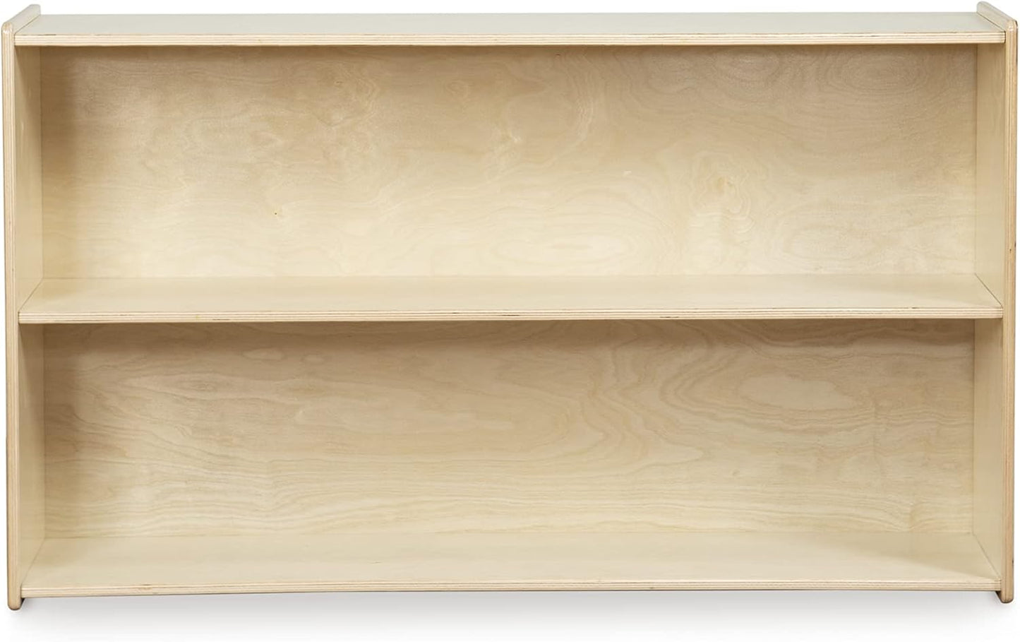 Daycare Shelves for Kids, Bookcase with 2 Shelves for Storage, Wood Furniture for Toddlers, Children, Montessori, Classroom, 47-inch Width