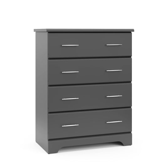 Storkcraft Brookside 4 Drawer Dresser (Gray) – GREENGUARD Gold Certified, Dresser For Nursery
