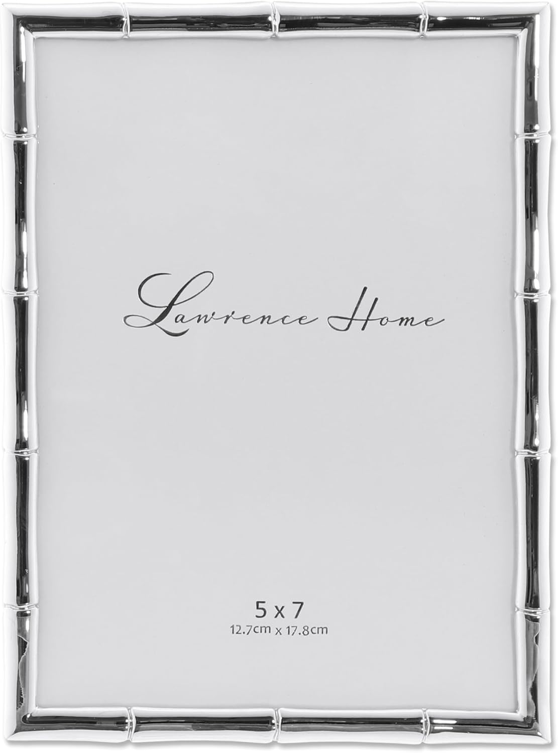 Lawrence Frames 710157 Silver Metal Bamboo 5x7 Picture Frame