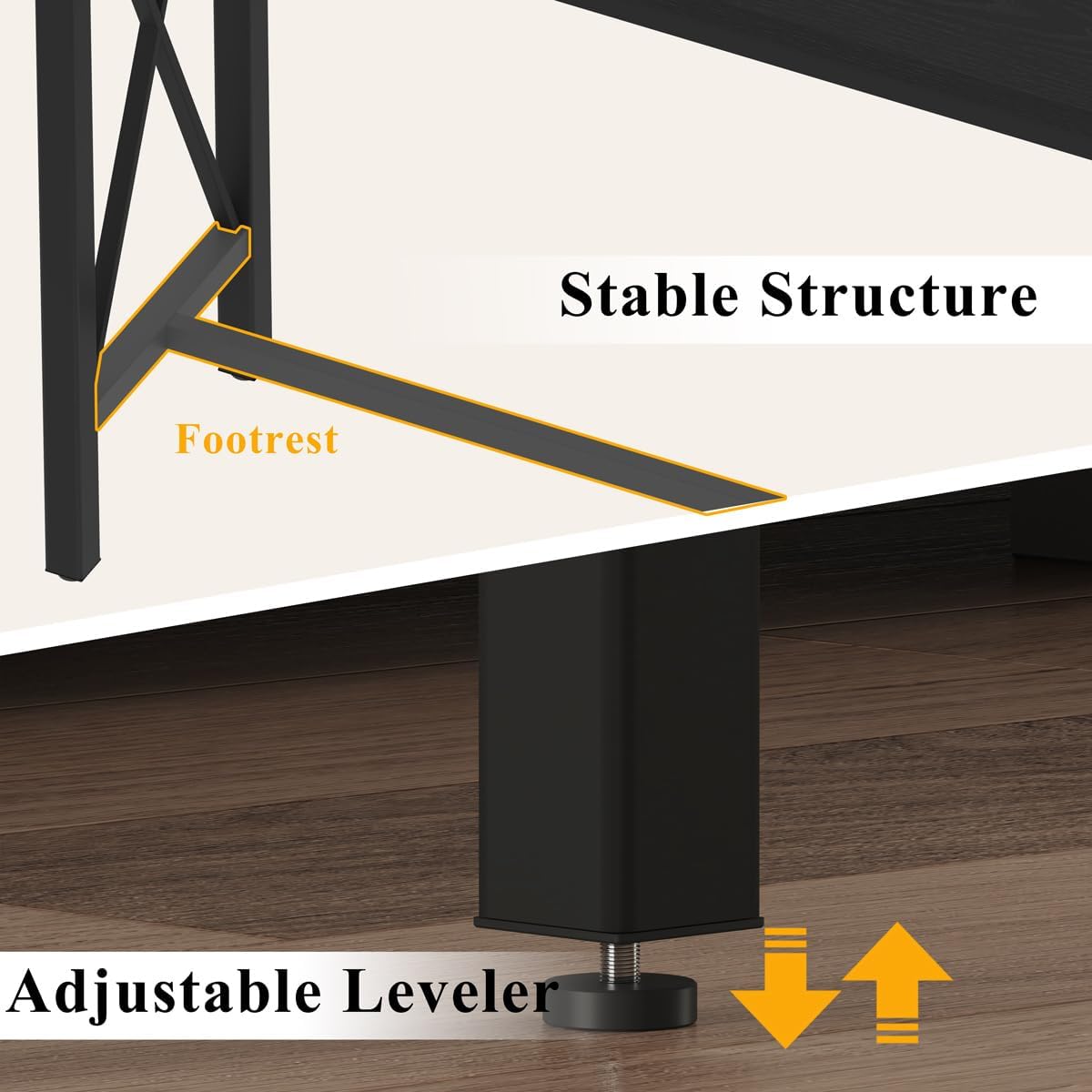 BON AUGURE Bar Table, 55 in Counter Height Pub Table, Tall Narrow Behind Couch Sofa Table, High Top Wood Long Console Tables for Home, Living Room (Black Oak)